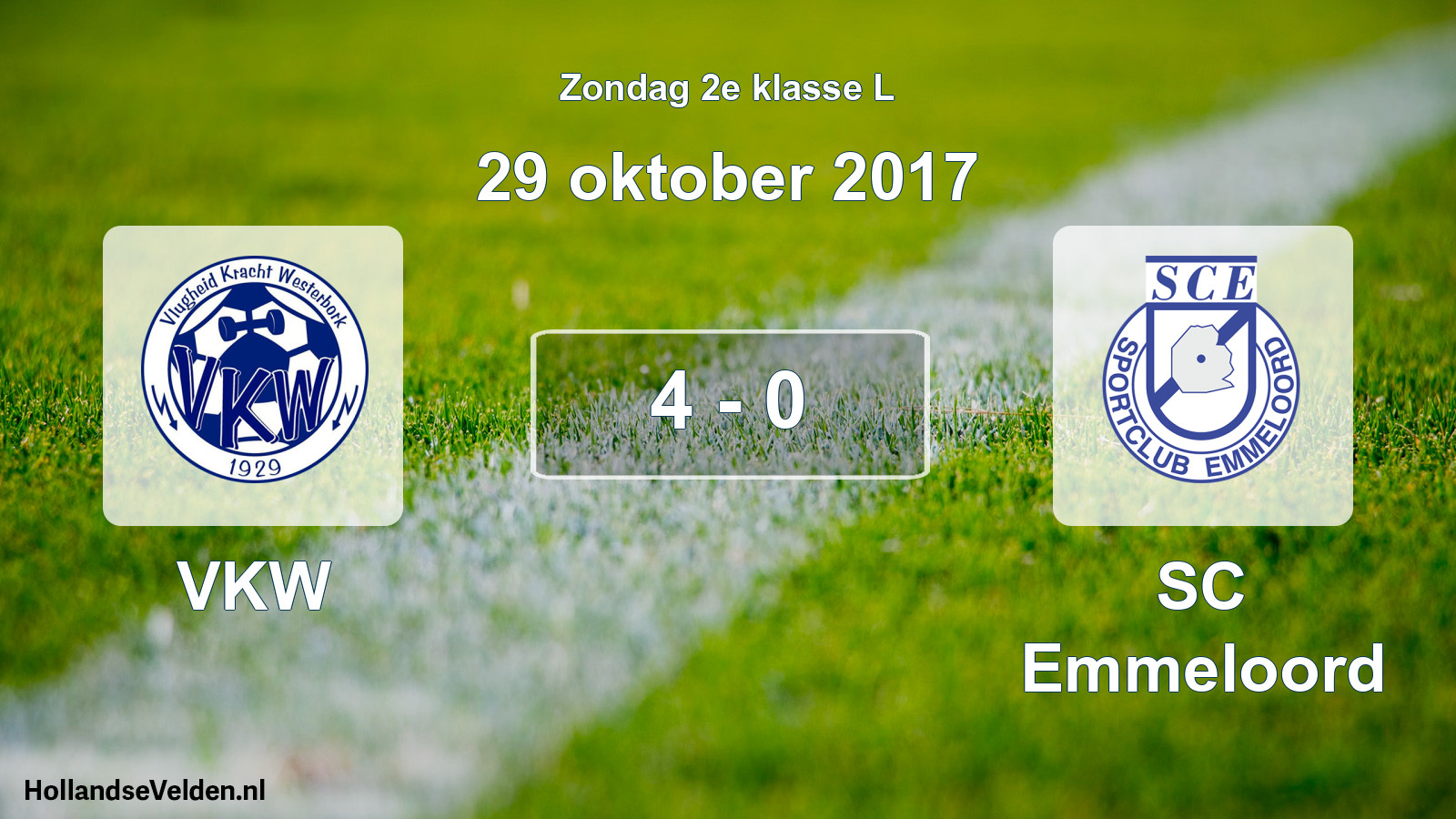 Total number of matches played: VKW - SC Emmeloord 4 - 0 (29 October 2017)