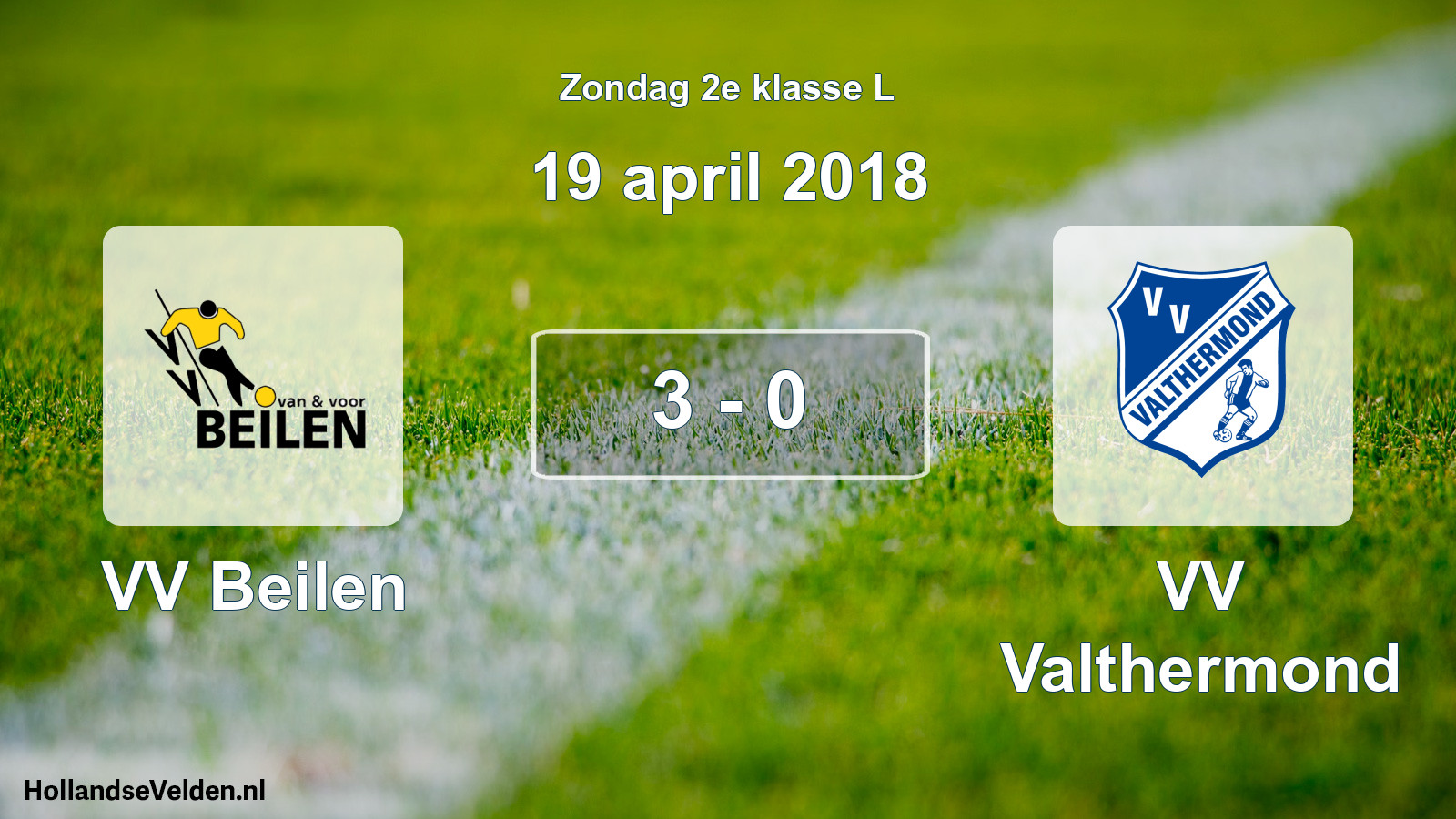 Total number of matches played: VV Beilen - VV Valthermond 3 - 0 (19 April 2018)