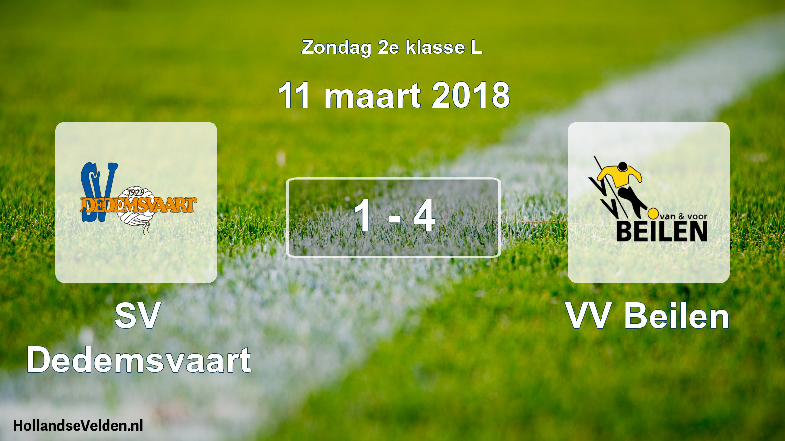 Total number of matches played: SV Dedemsvaart - VV Beilen 1 - 4 (11 March 2018)