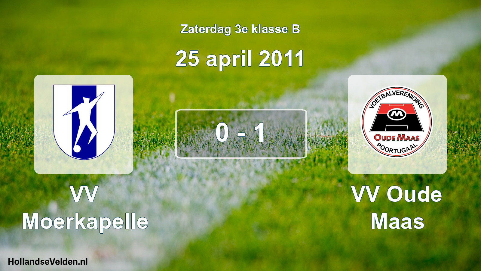 Total number of matches played: VV Moerkapelle - VV Oude Maas 0 - 1 (25 April 2011)