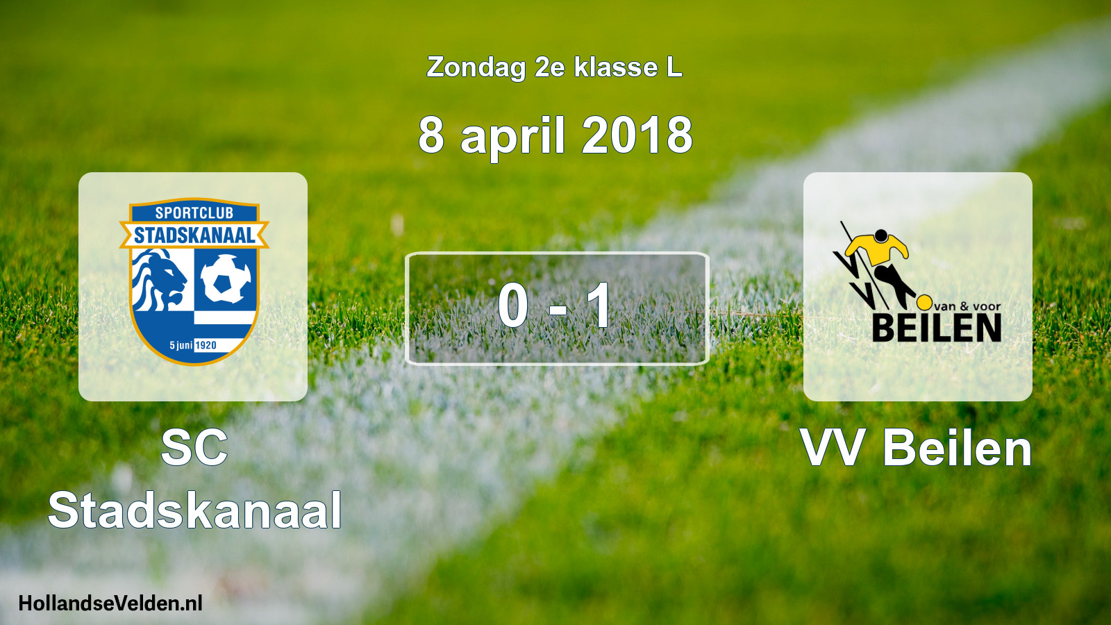 Total number of matches played: SC Stadskanaal - VV Beilen 0 - 1 (8 April 2018)