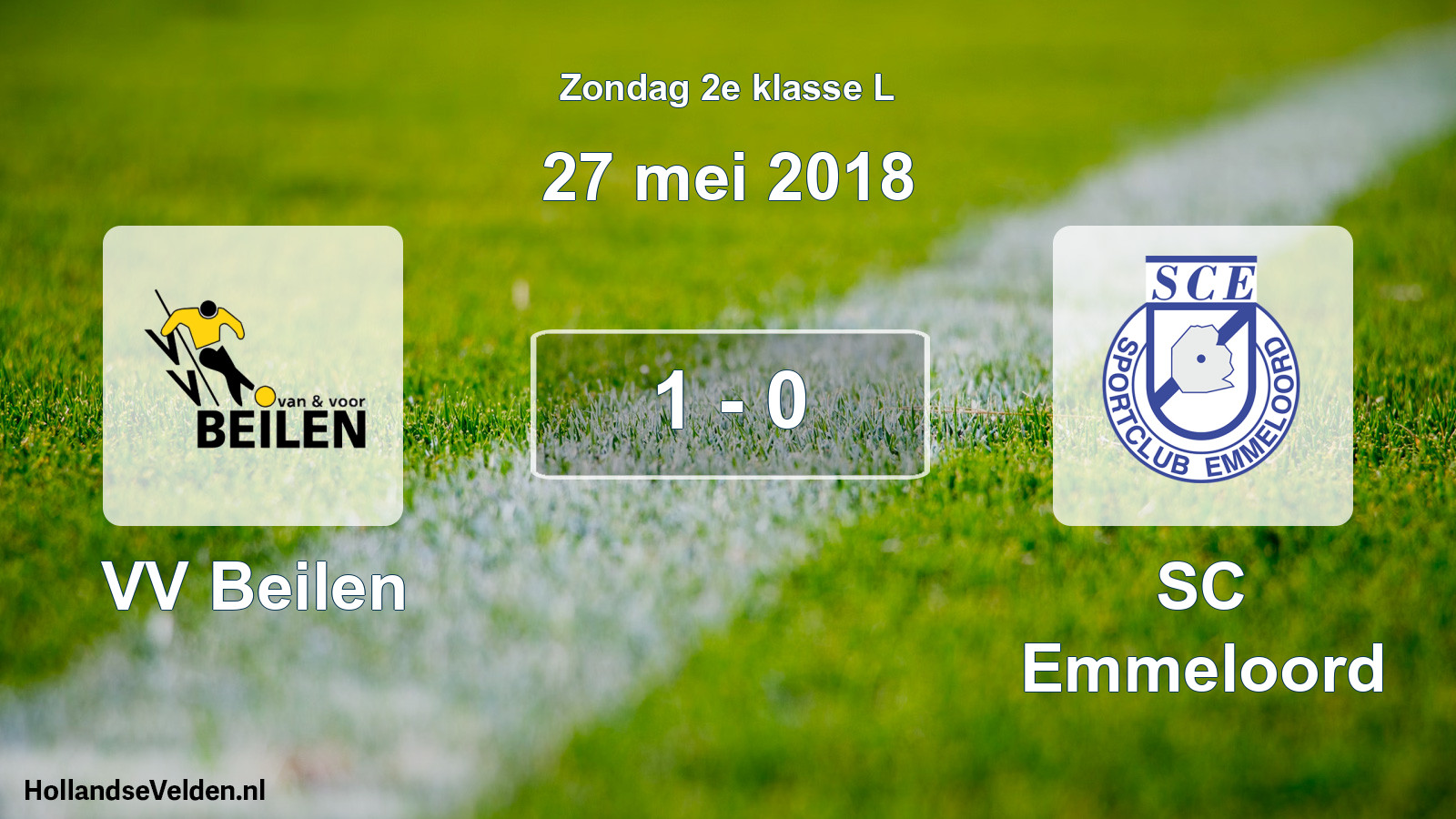 Total number of matches played: VV Beilen - SC Emmeloord 1 - 0 (27 May 2018)