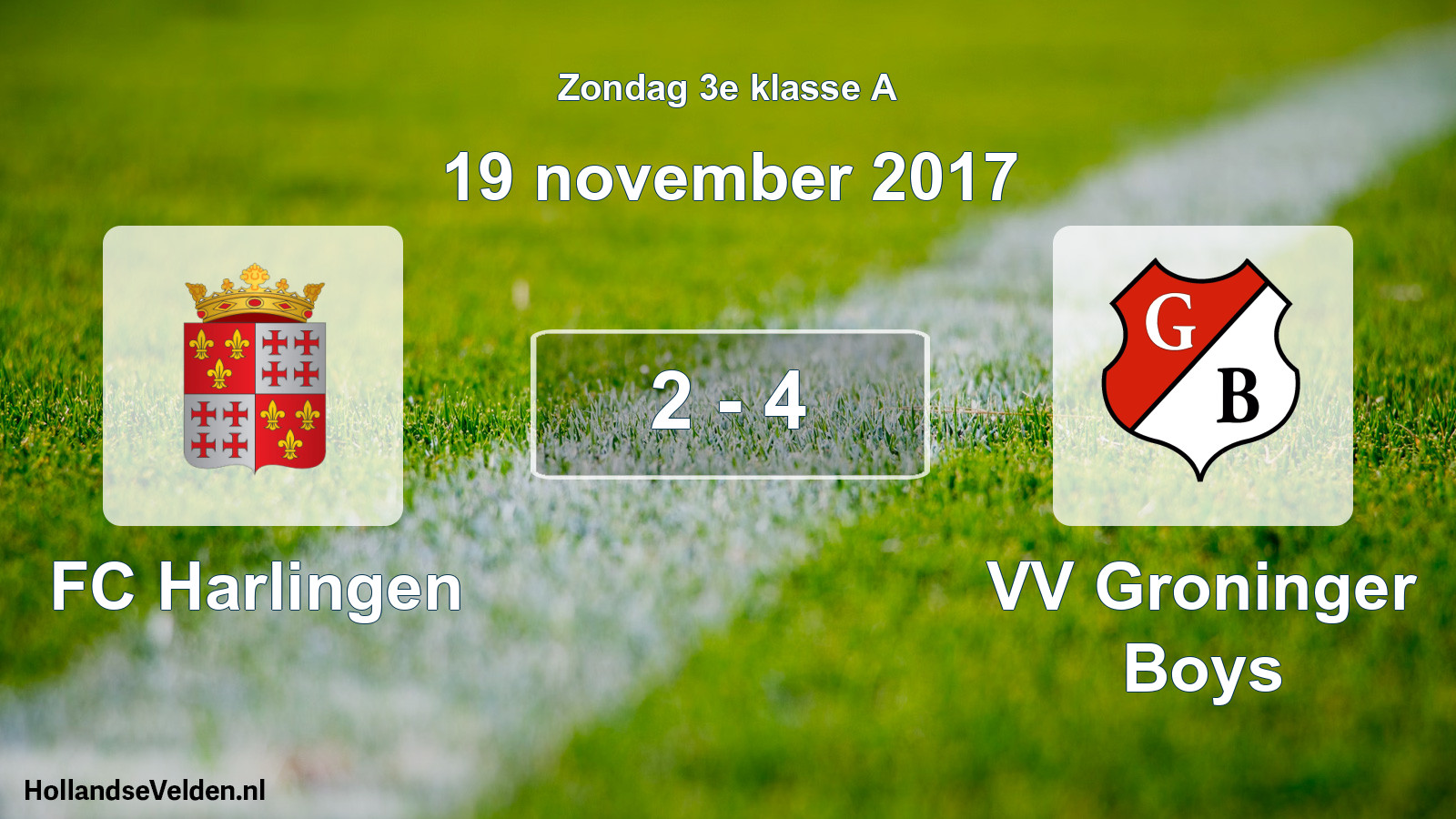 Total number of matches played: FC Harlingen - VV Groninger Boys 2 - 4 (19 November 2017)