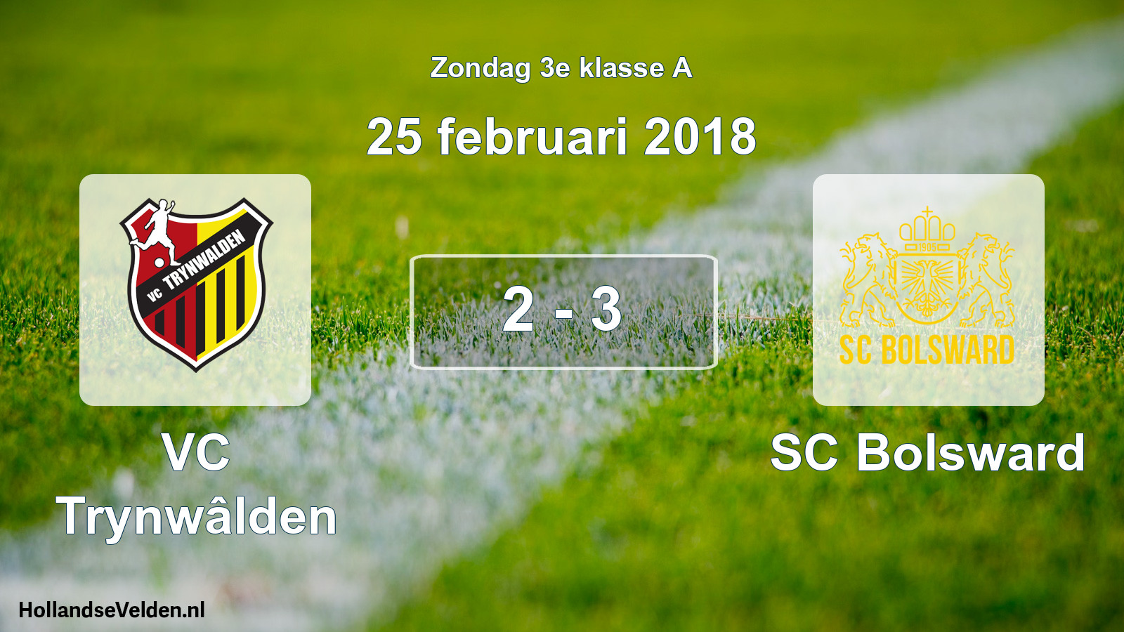 Total number of matches played: VC Trynwâlden - SC Bolsward 2 - 3 (25 February 2018)