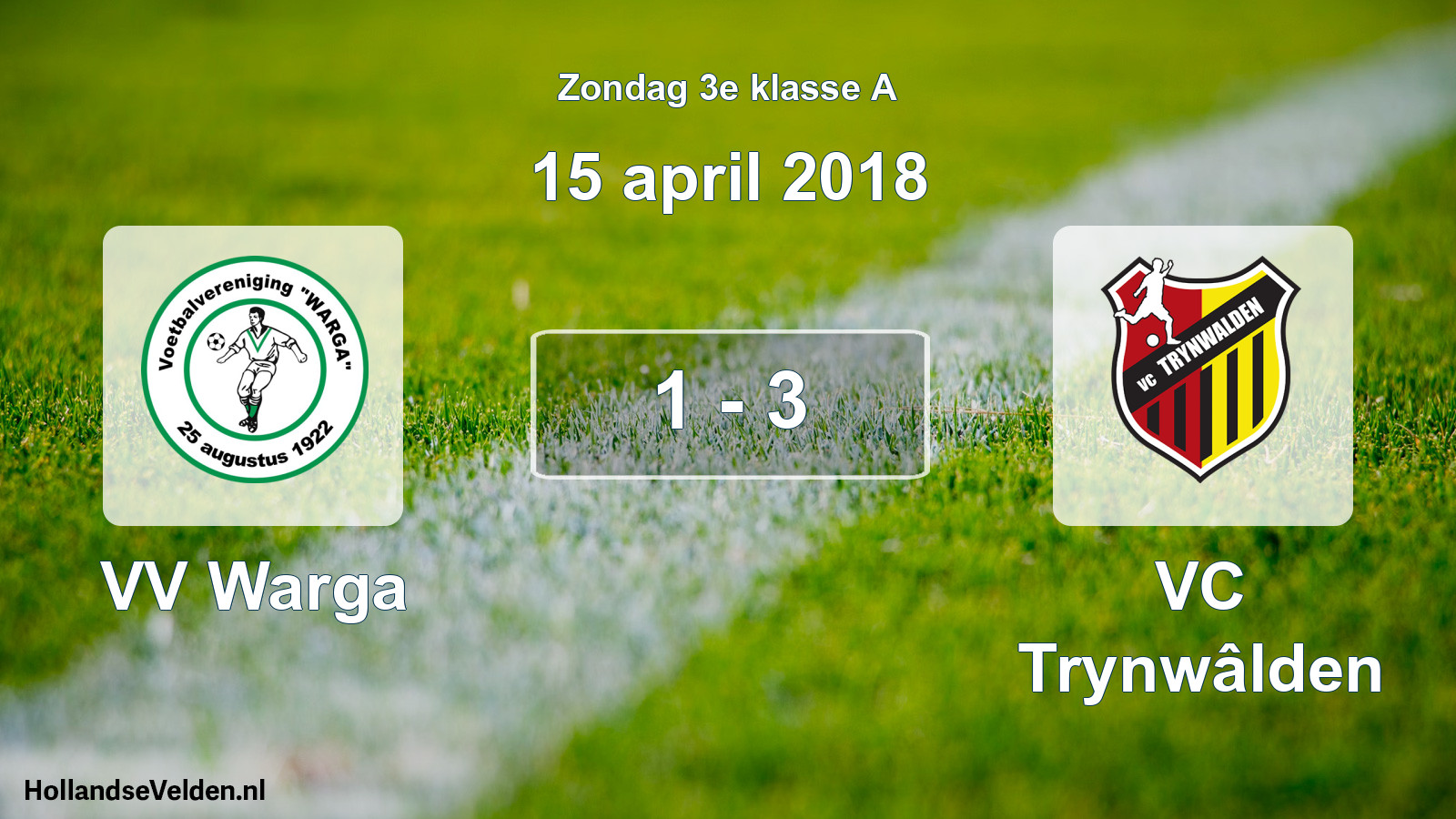 Total number of matches played: VV Warga - VC Trynwâlden 1 - 3 (15 April 2018)