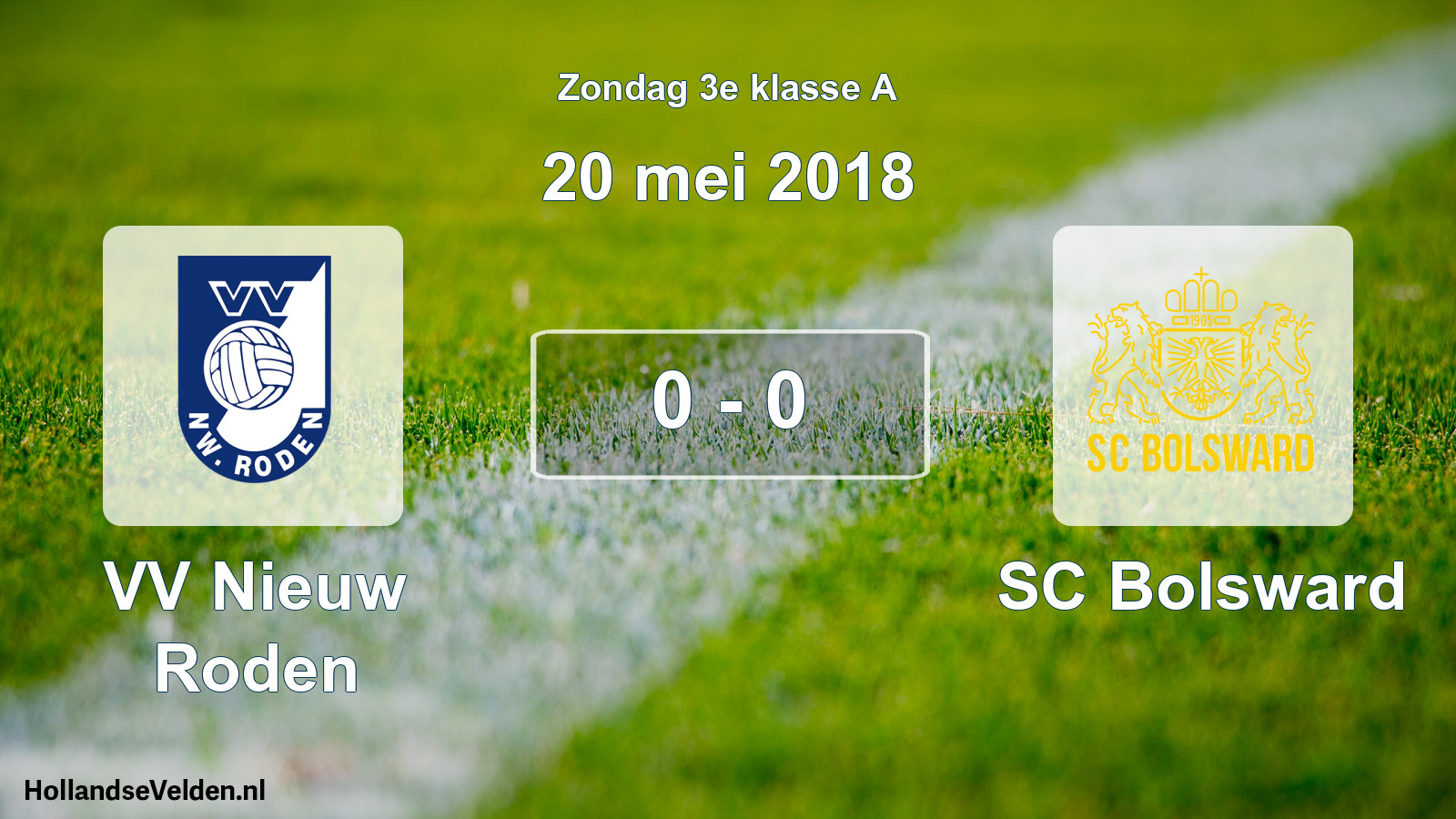 Total number of matches played: VV Nieuw Roden - SC Bolsward 0 - 0 (20 May 2018)
