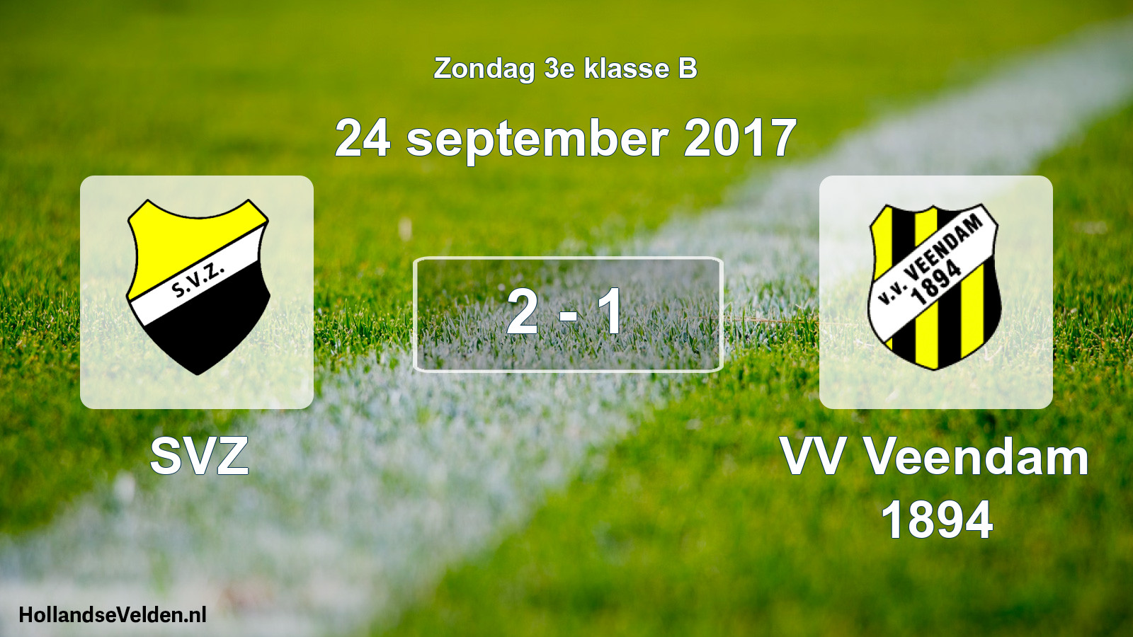 Total number of matches played: SVZ - VV Veendam 1894 2 - 1 (24 September 2017)