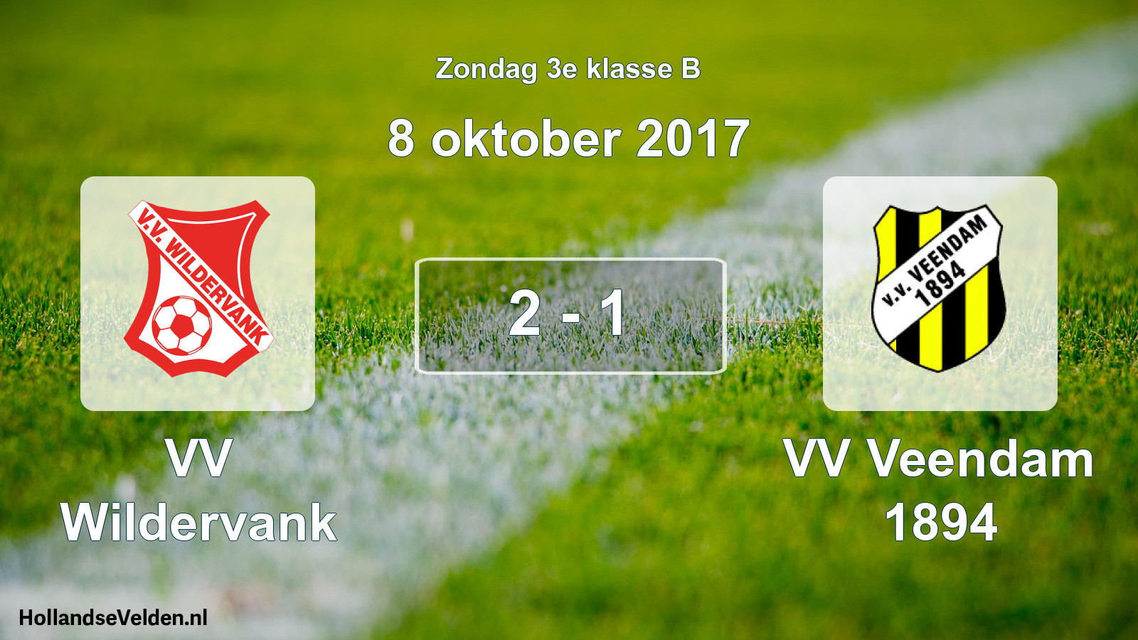 Total number of matches played: VV Wildervank - VV Veendam 1894 2 - 1 (8 October 2017)