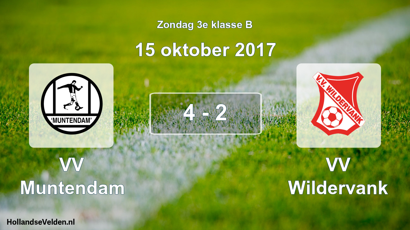 Total number of matches played: VV Muntendam - VV Wildervank 4 - 2 (15 October 2017)