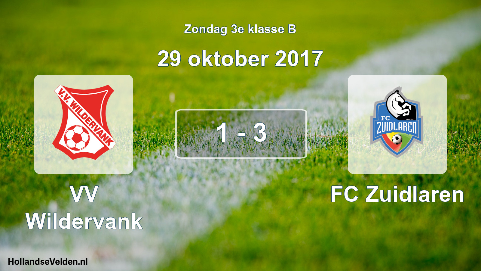 Total number of matches played: VV Wildervank - FC Zuidlaren 1 - 3 (29 October 2017)