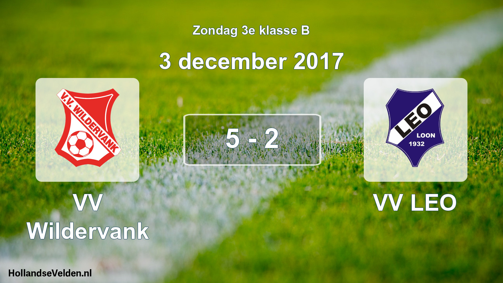 Total number of matches played: VV Wildervank - VV LEO 5 - 2 (3 December 2017)