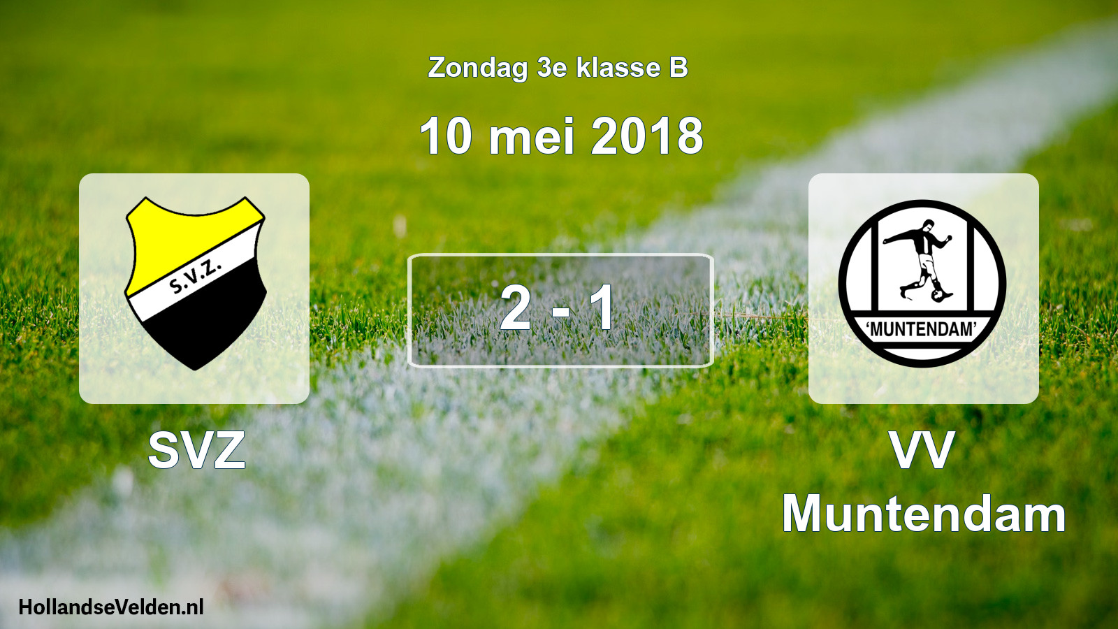 Total number of matches played: SVZ - VV Muntendam 2 - 1 (10 May 2018)
