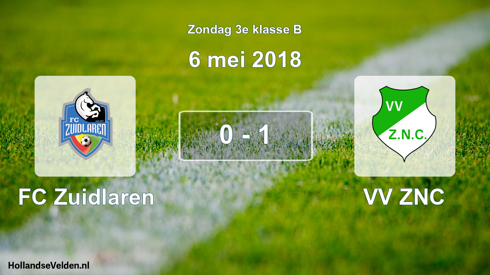 Total number of matches played: FC Zuidlaren - VV ZNC 0 - 1 (6 May 2018)
