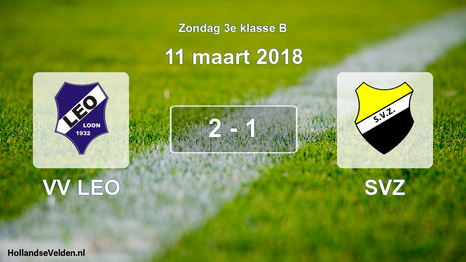 Total number of matches played: VV LEO - SVZ 2 - 1 (11 March 2018)