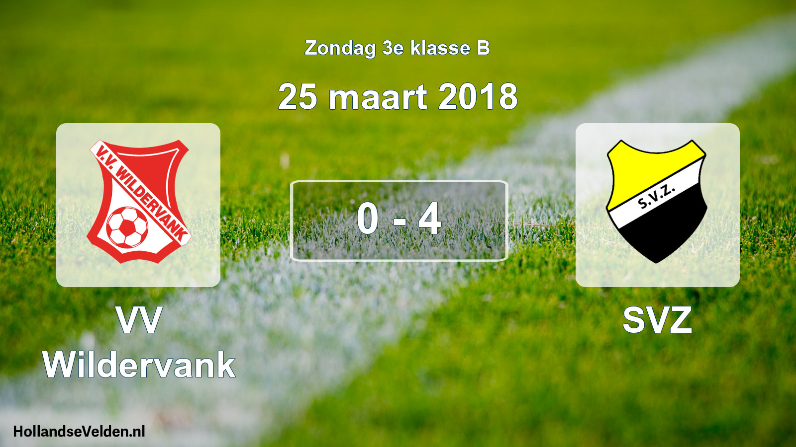 Total number of matches played: VV Wildervank - SVZ 0 - 4 (25 March 2018)