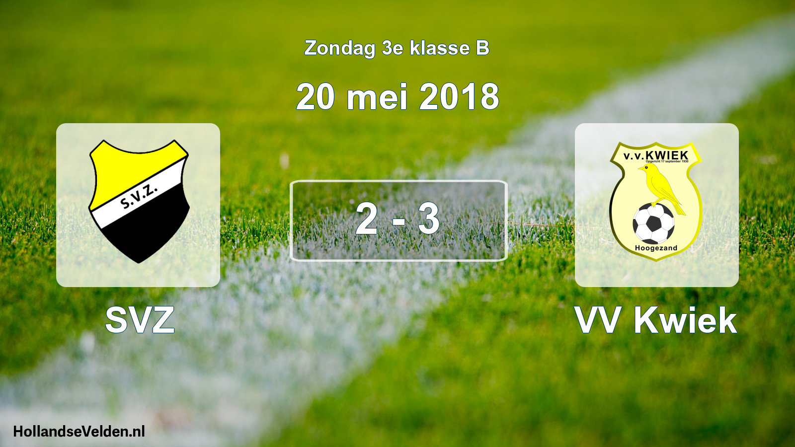 Total number of matches played: SVZ - VV Kwiek 2 - 3 (20 May 2018)