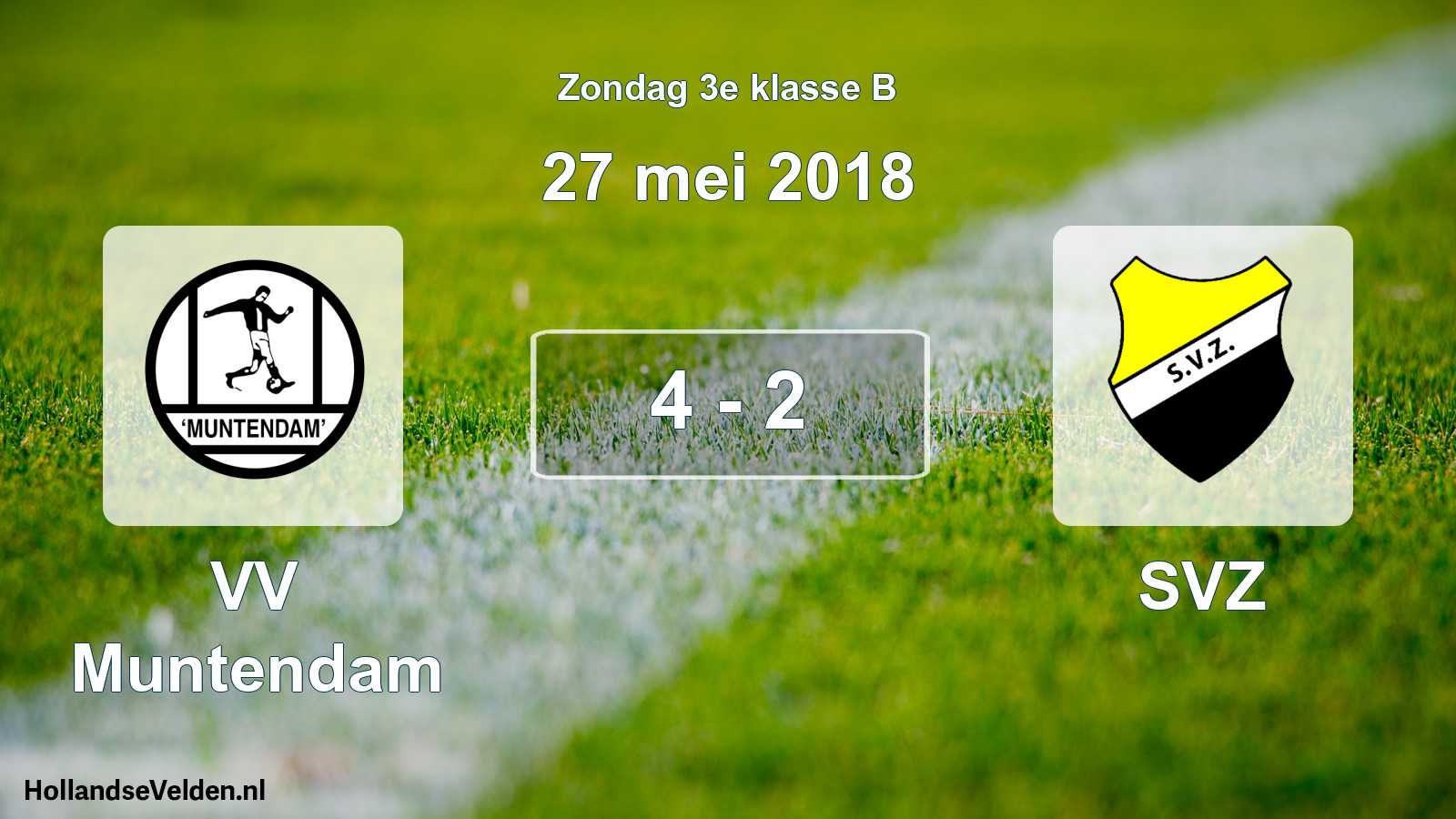Total number of matches played: VV Muntendam - SVZ 4 - 2 (27 May 2018)