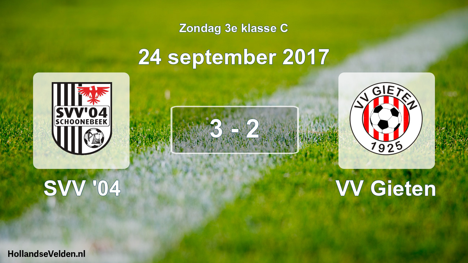 Total number of matches played: SVV '04 - VV Gieten 3 - 2 (24 September 2017)
