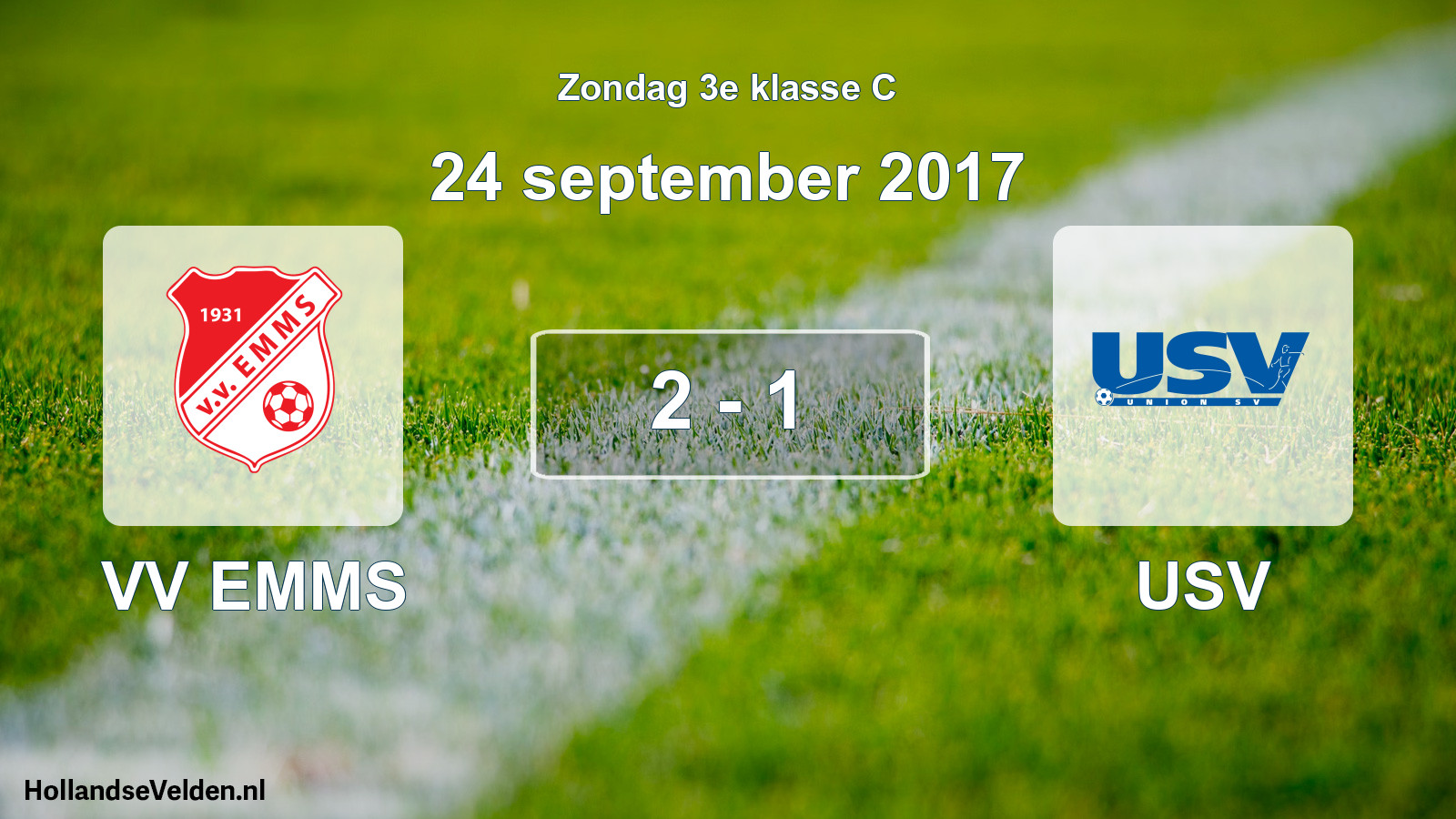 Total number of matches played: VV EMMS - USV 2 - 1 (24 September 2017)