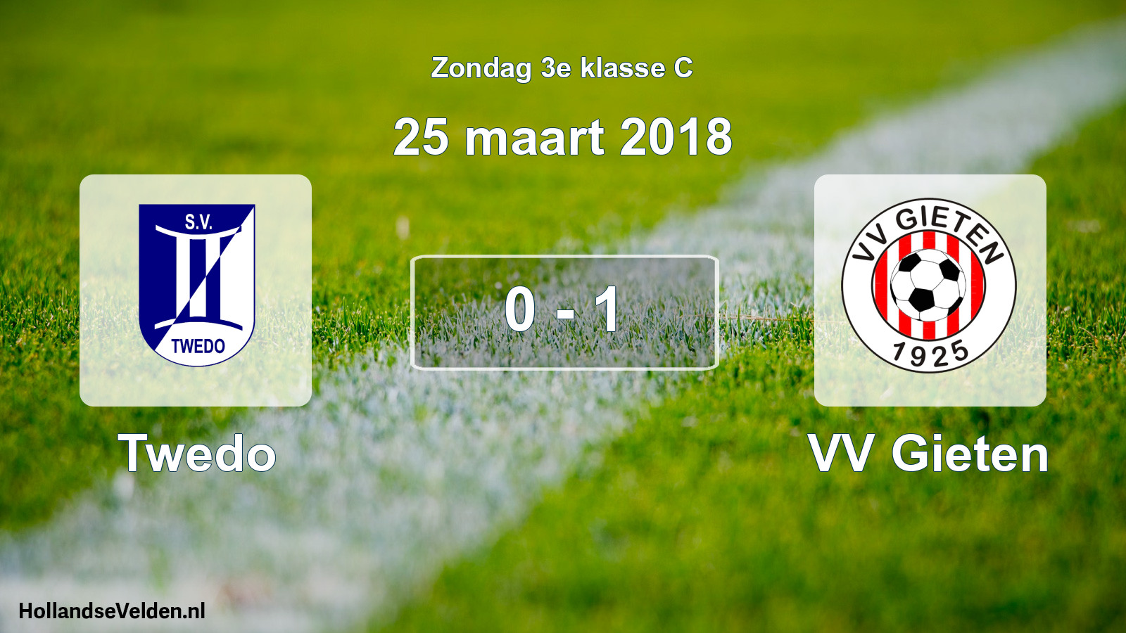 Total number of matches played: Twedo - VV Gieten 0 - 1 (25 March 2018)