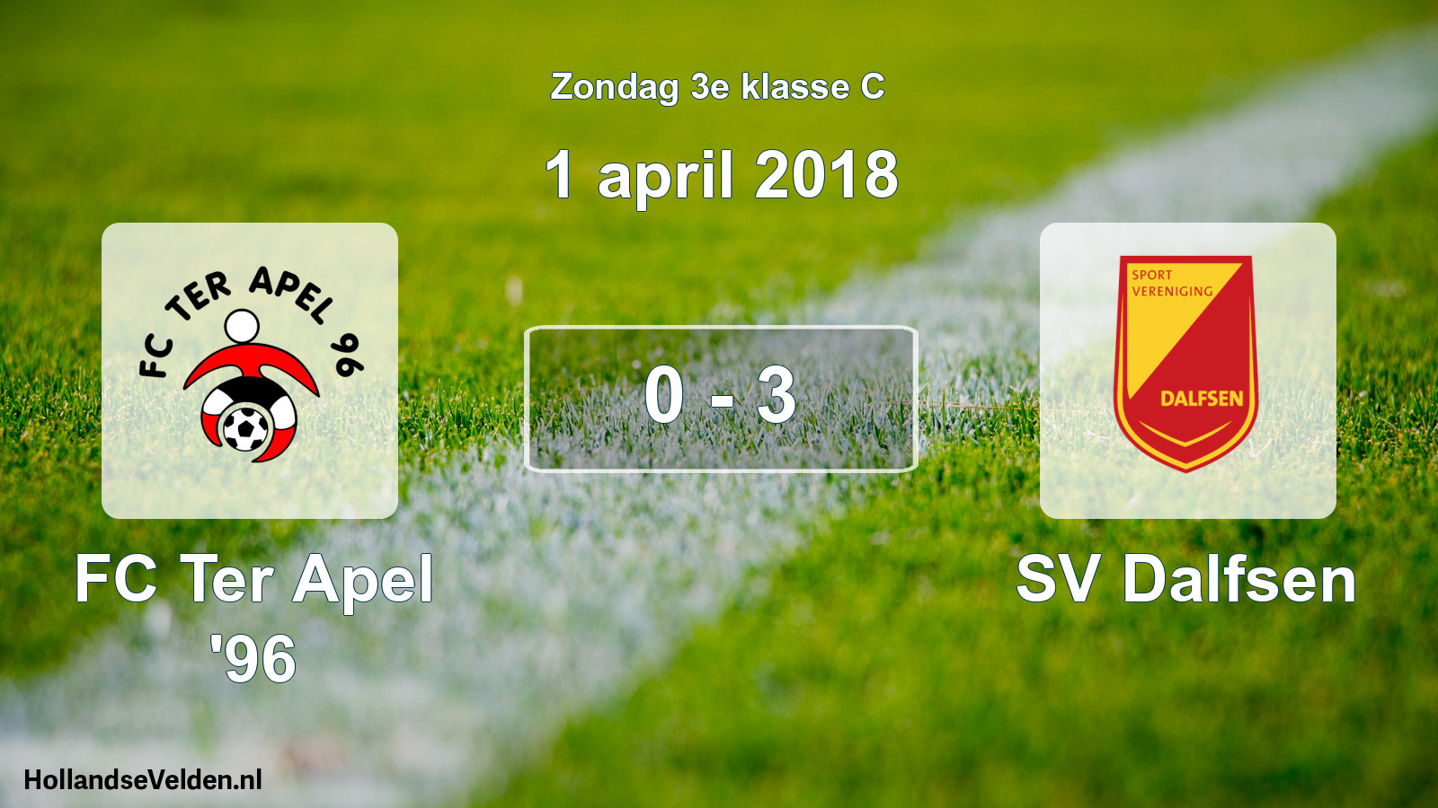 Total number of matches played: FC Ter Apel '96 - SV Dalfsen 0 - 3 (1 April 2018)