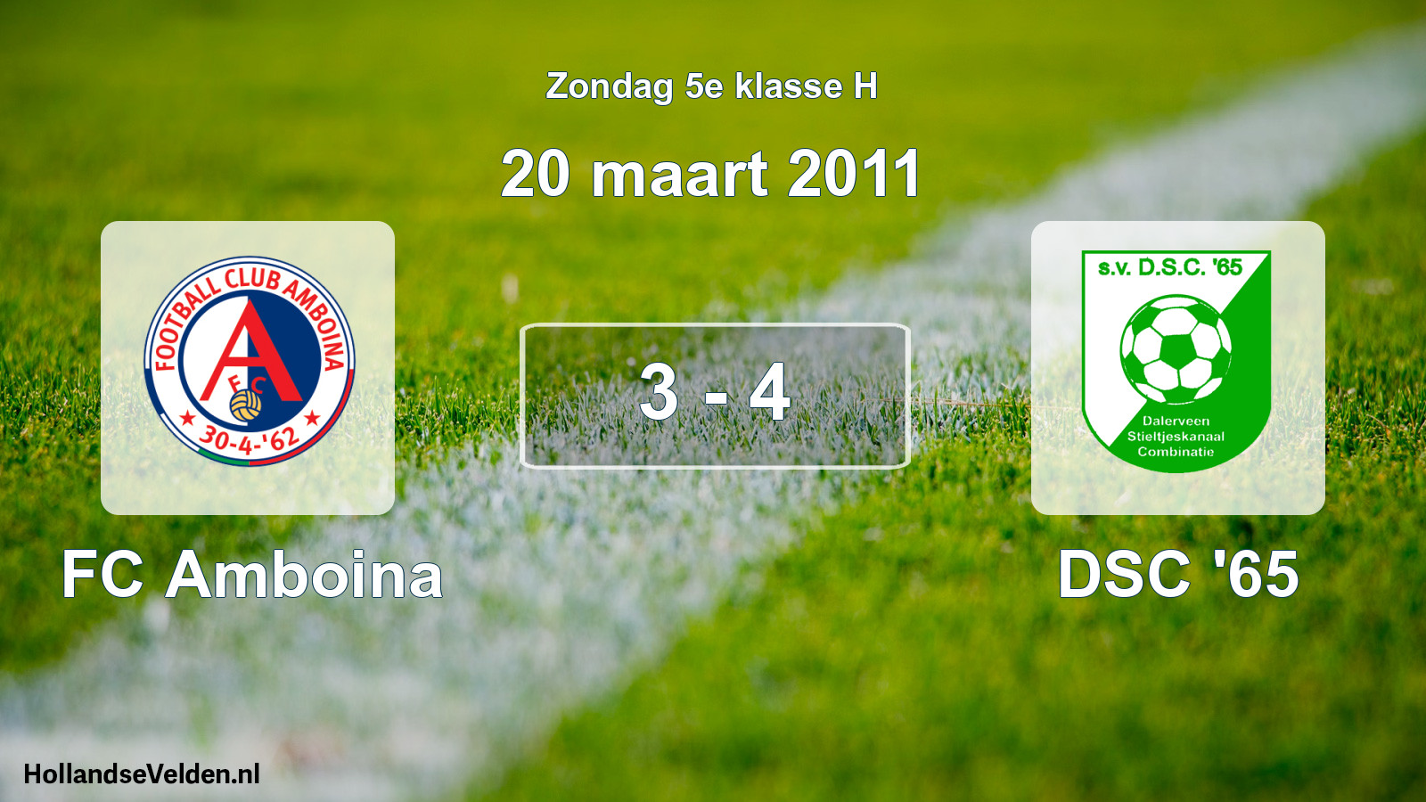 Total number of matches played: FC Amboina - DSC '65 3 - 4 (20 March 2011)