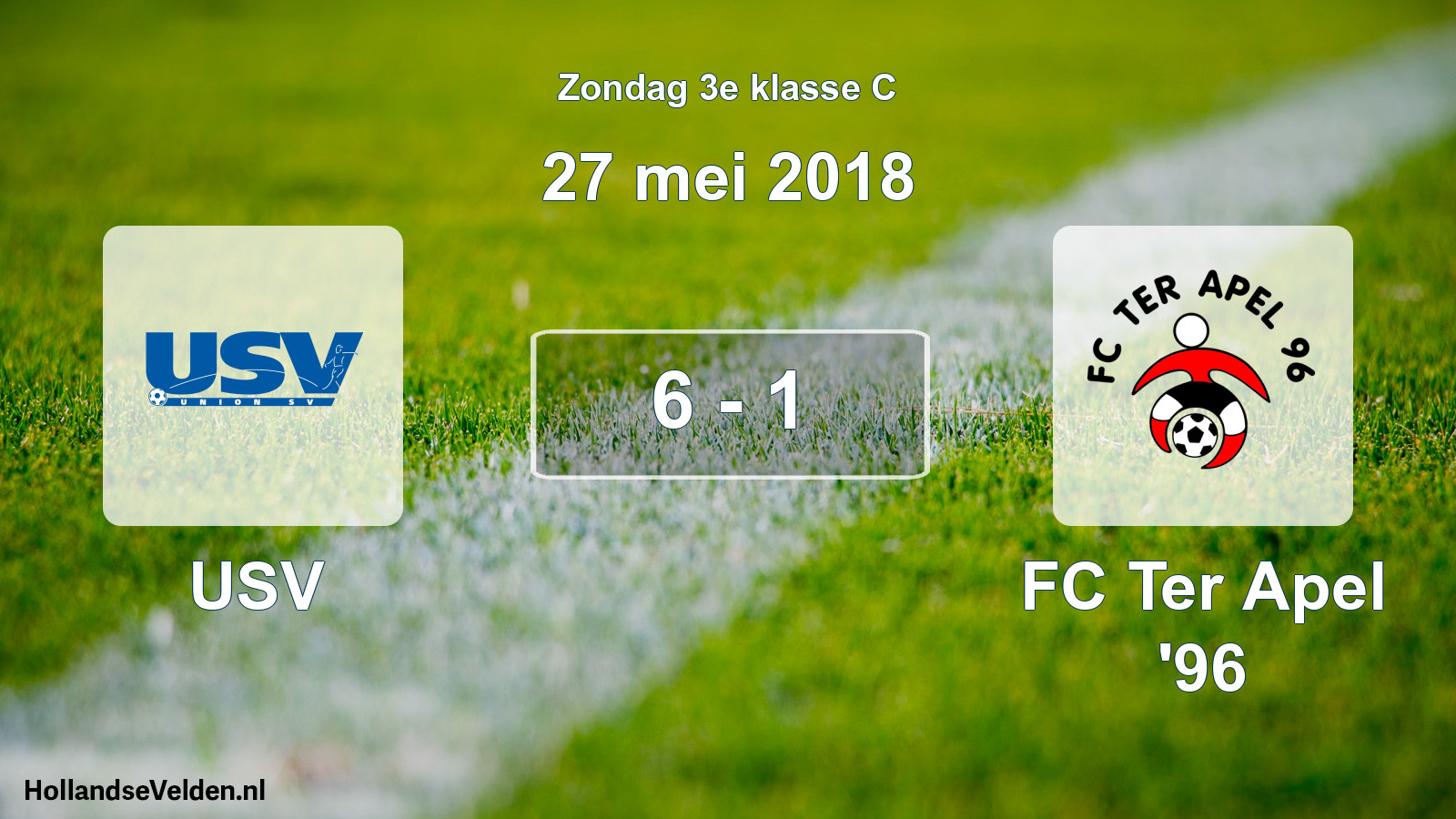 Total number of matches played: USV - FC Ter Apel '96 6 - 1 (27 May 2018)