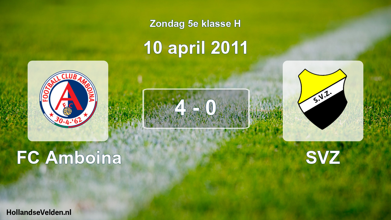 Total number of matches played: FC Amboina - SVZ 4 - 0 (10 April 2011)