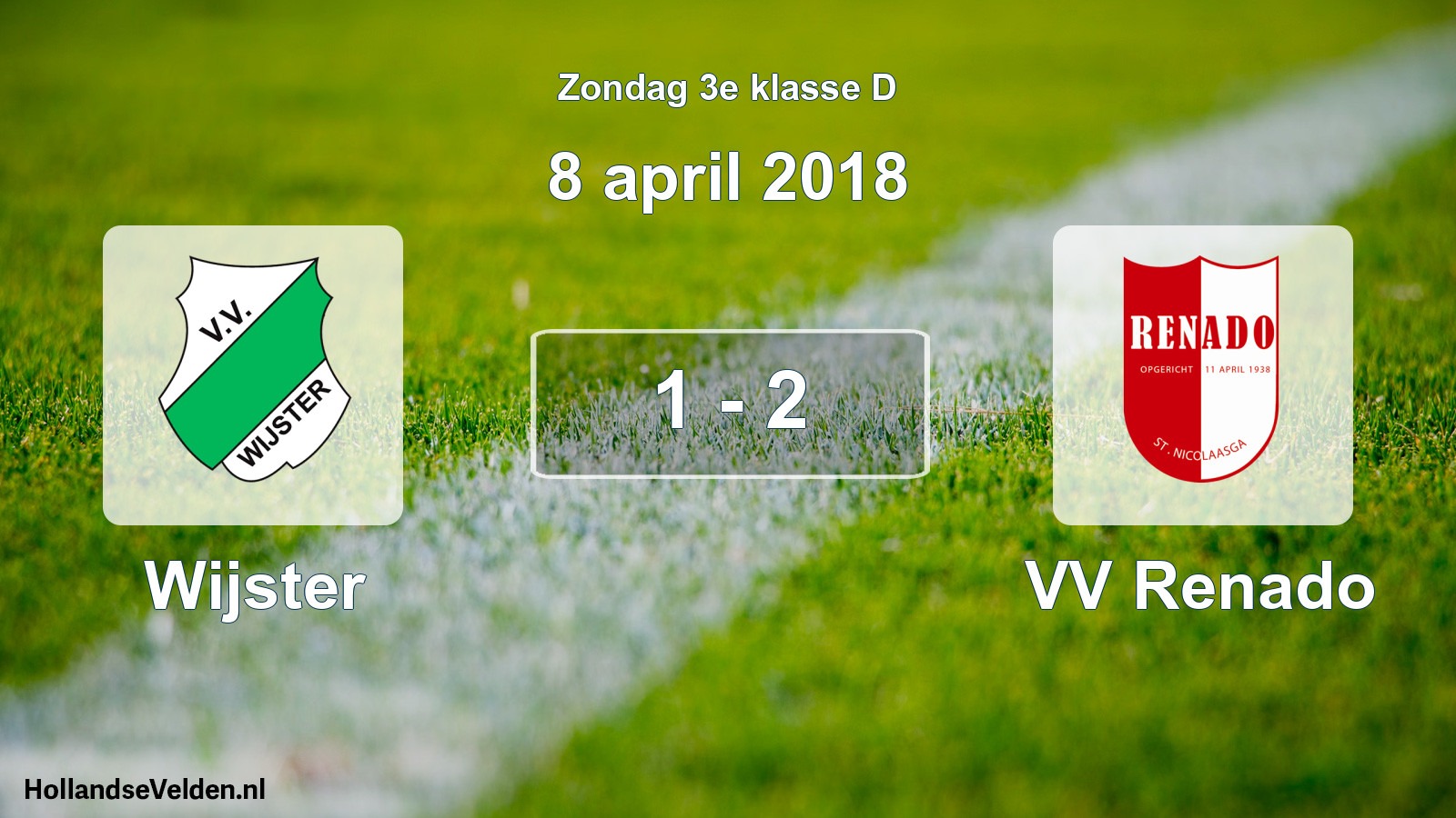 Total number of matches played: Wijster - VV Renado 1 - 2 (8 April 2018)