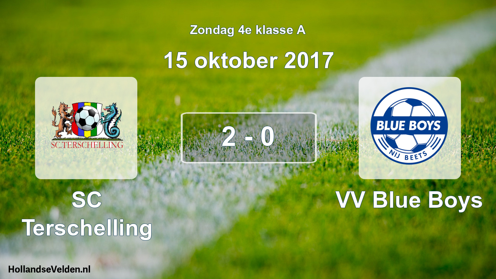 Total number of matches played: SC Terschelling - VV Blue Boys 2 - 0 (15 October 2017)