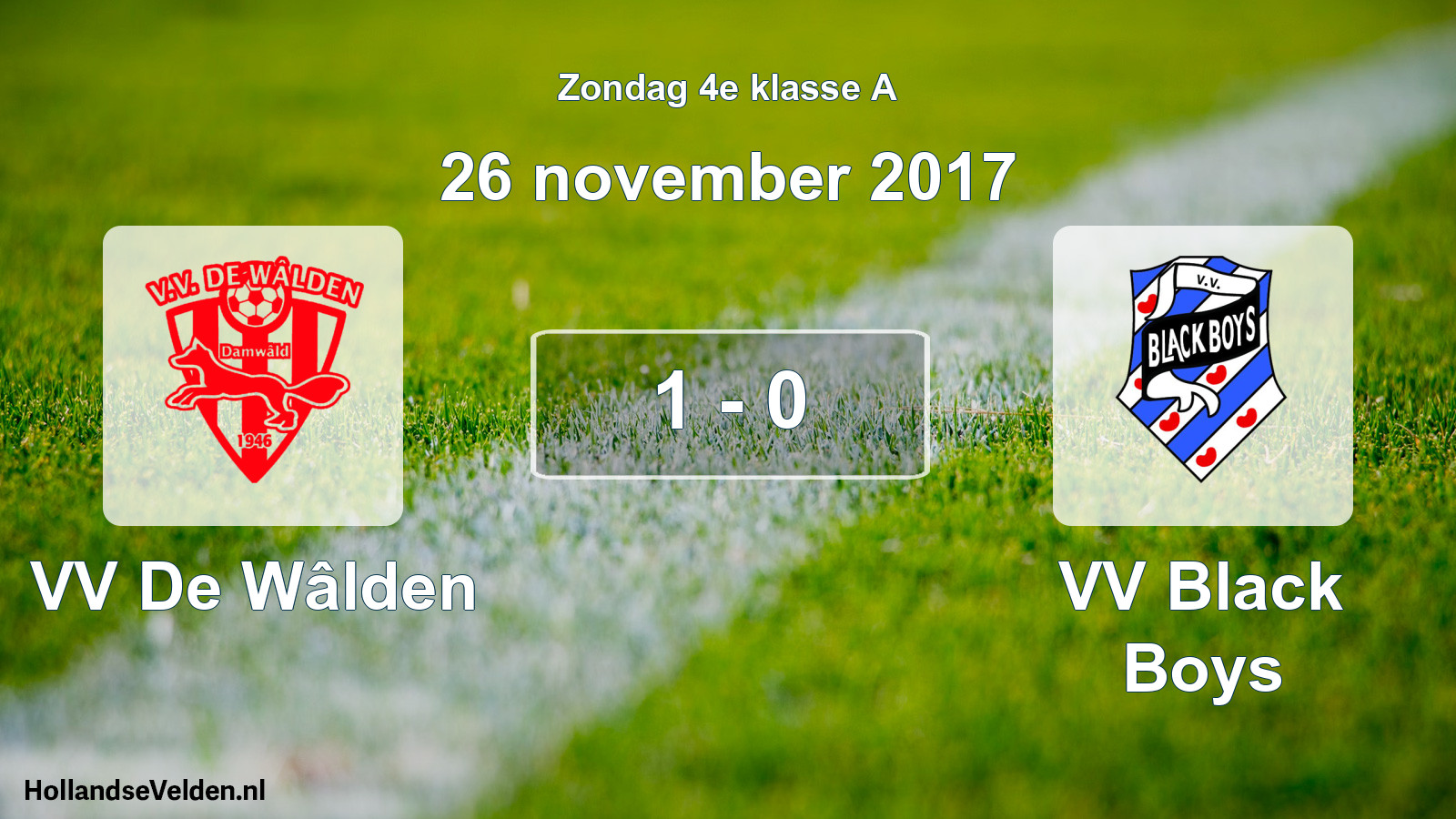 Total number of matches played: VV De Wâlden - VV Black Boys 1 - 0 (26 November 2017)