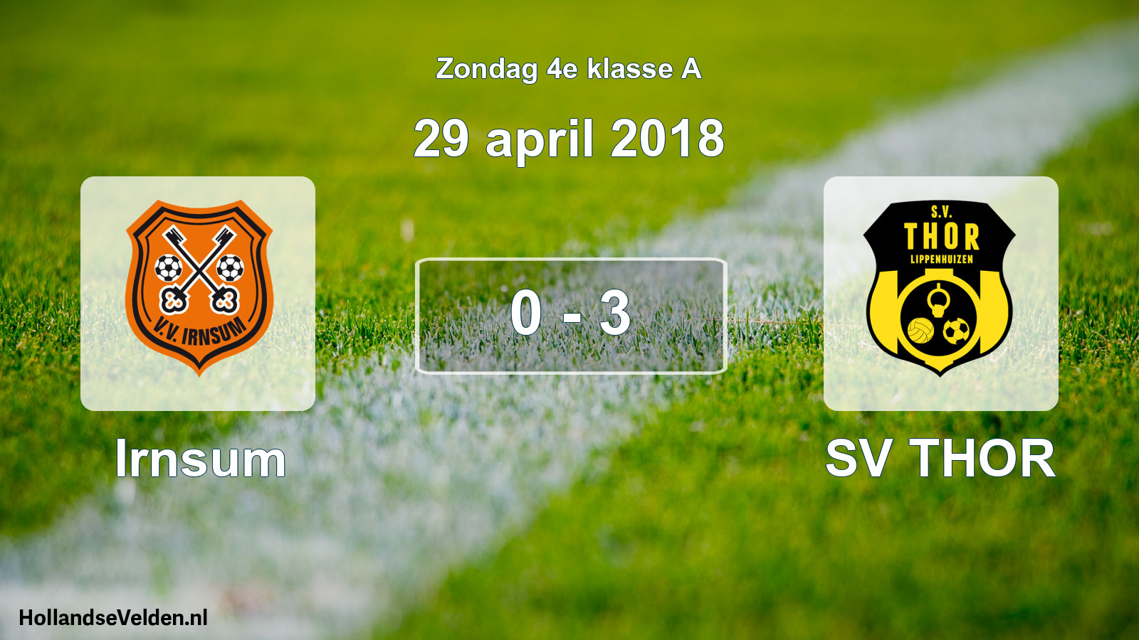 Total number of matches played: Irnsum - SV THOR 0 - 3 (29 April 2018)