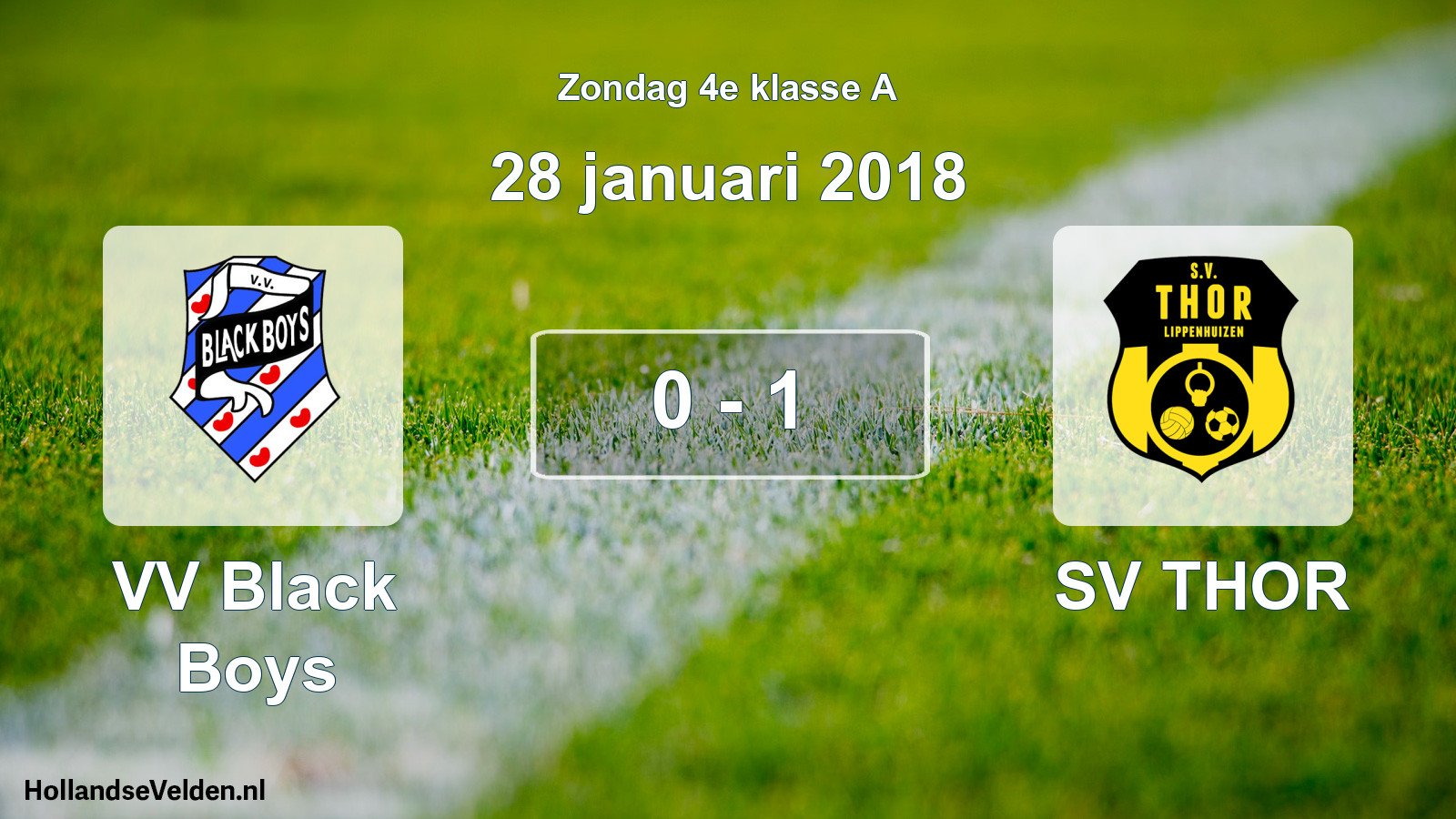 Total number of matches played: VV Black Boys - SV THOR 0 - 1 (28 January 2018)