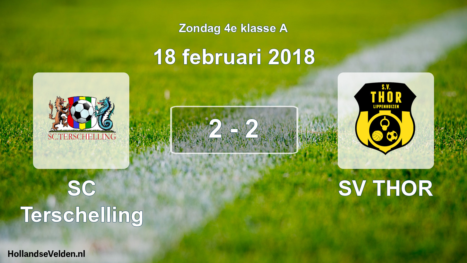 Total number of matches played: SC Terschelling - SV THOR 2 - 2 (18 February 2018)
