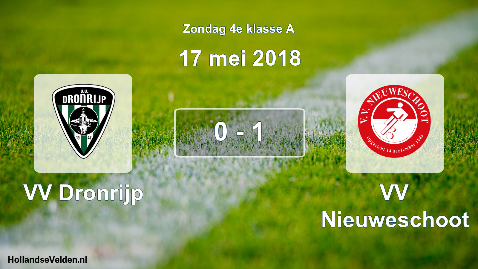 Total number of matches played: VV Dronrijp - VV Nieuweschoot 0 - 1 (17 May 2018)