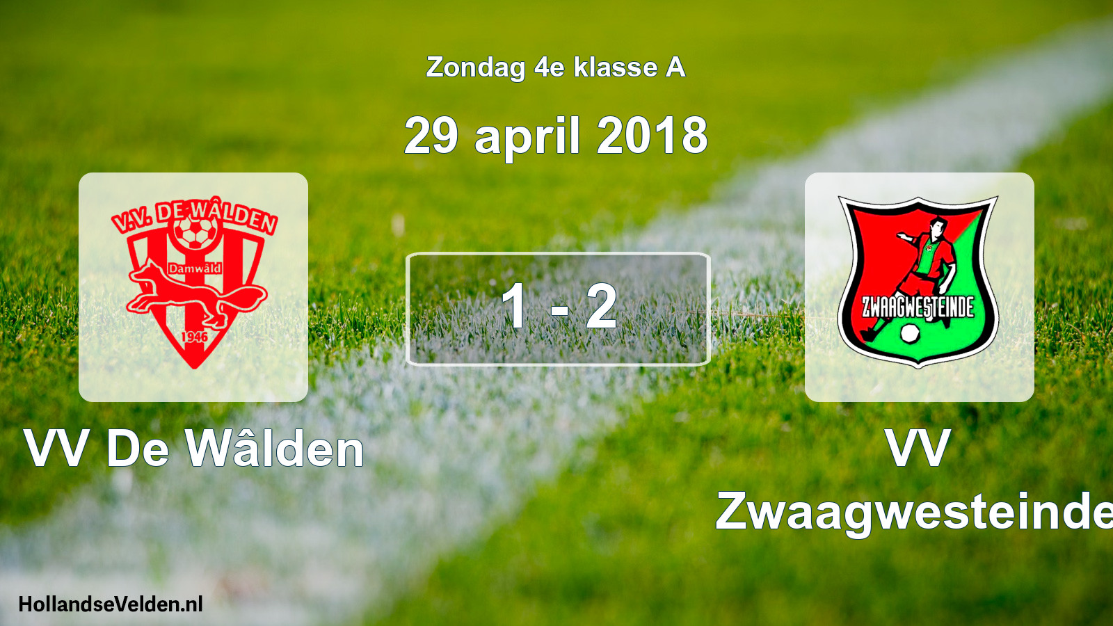 Total number of matches played: VV De Wâlden - VV Zwaagwesteinde 1 - 2 (29 April 2018)