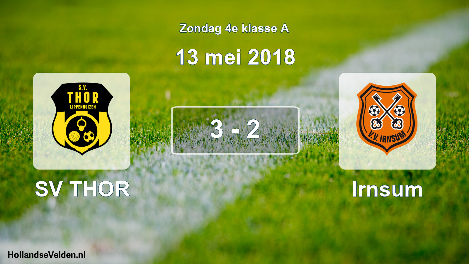Total number of matches played: SV THOR - Irnsum 3 - 2 (13 May 2018)