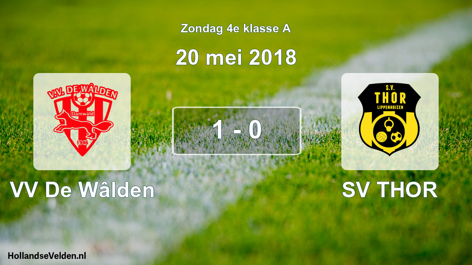 Total number of matches played: VV De Wâlden - SV THOR 1 - 0 (20 May 2018)