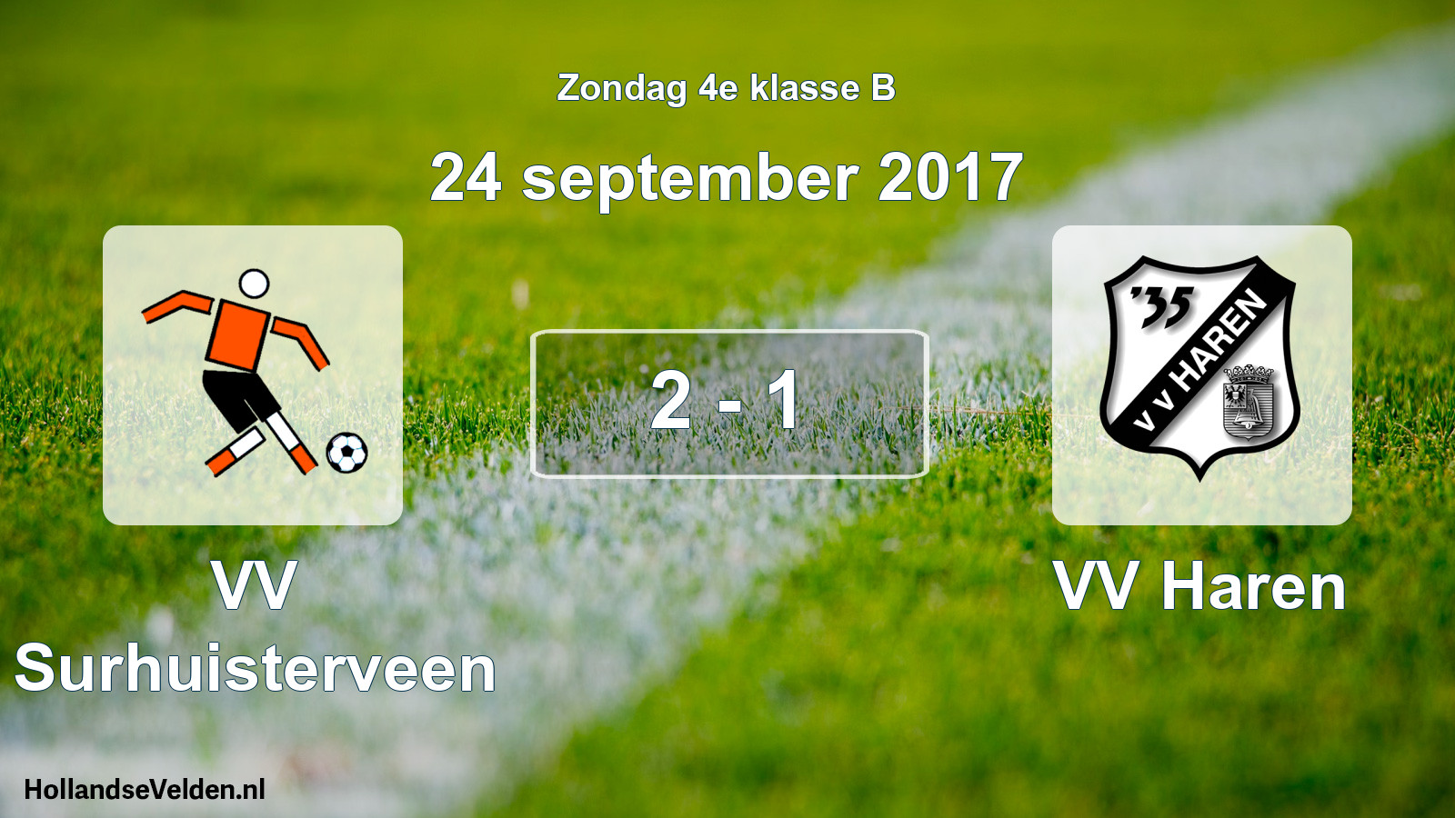 Total number of matches played: VV Surhuisterveen - VV Haren 2 - 1 (24 September 2017)