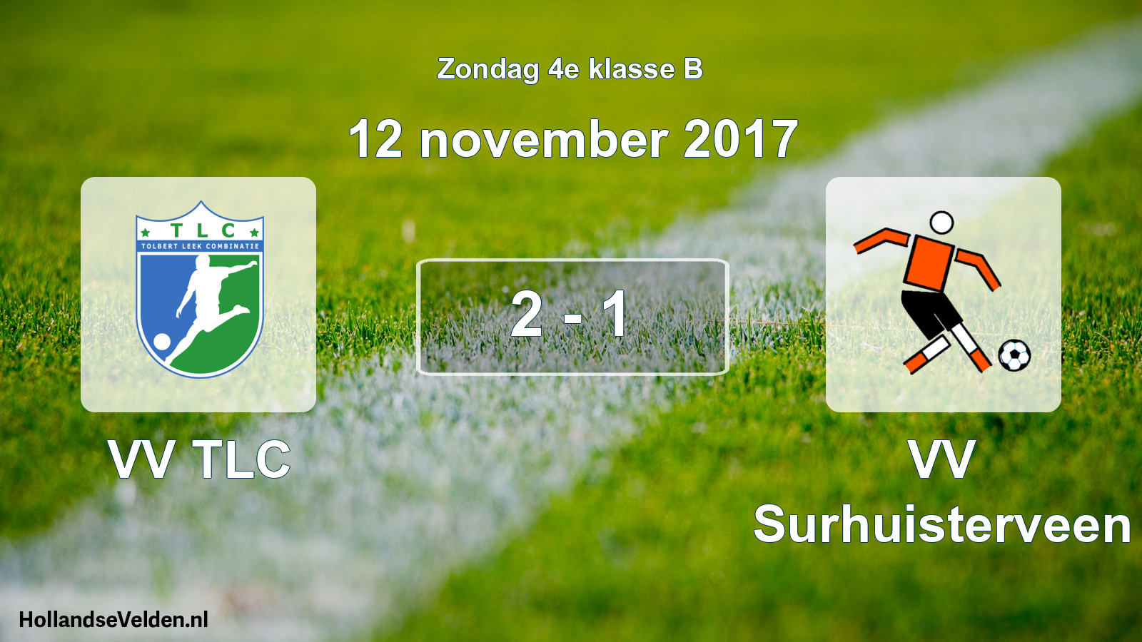 Total number of matches played: VV TLC - VV Surhuisterveen 2 - 1 (12 November 2017)