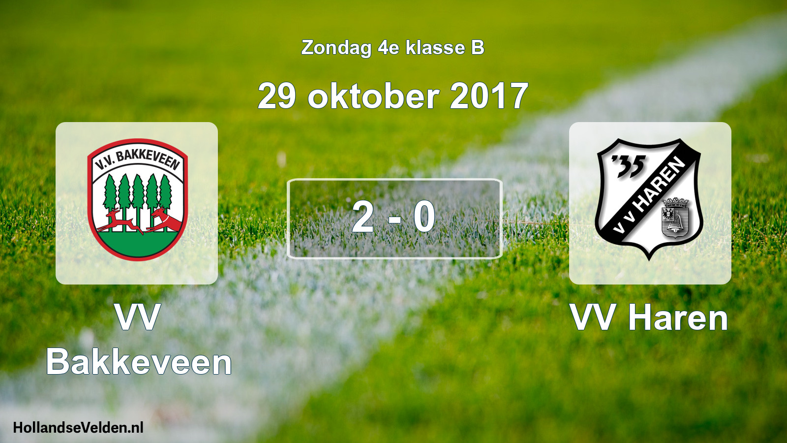 Total number of matches played: VV Bakkeveen - VV Haren 2 - 0 (29 October 2017)