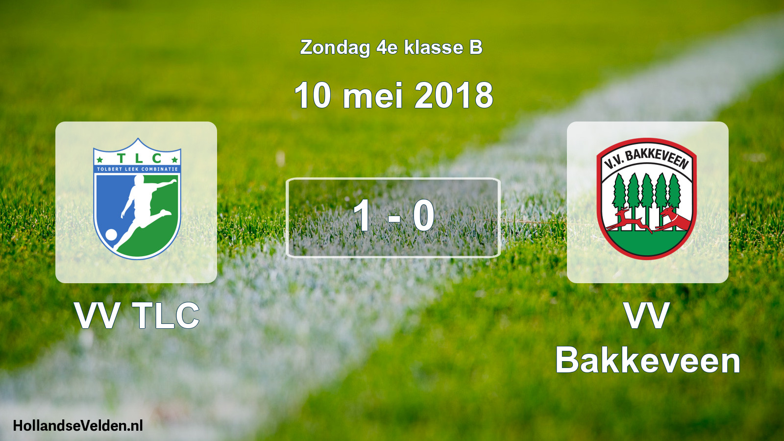 Total number of matches played: VV TLC - VV Bakkeveen 1 - 0 (10 May 2018)