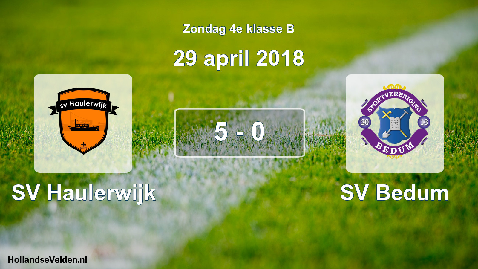 Total number of matches played: SV Haulerwijk - SV Bedum 5 - 0 (29 April 2018)