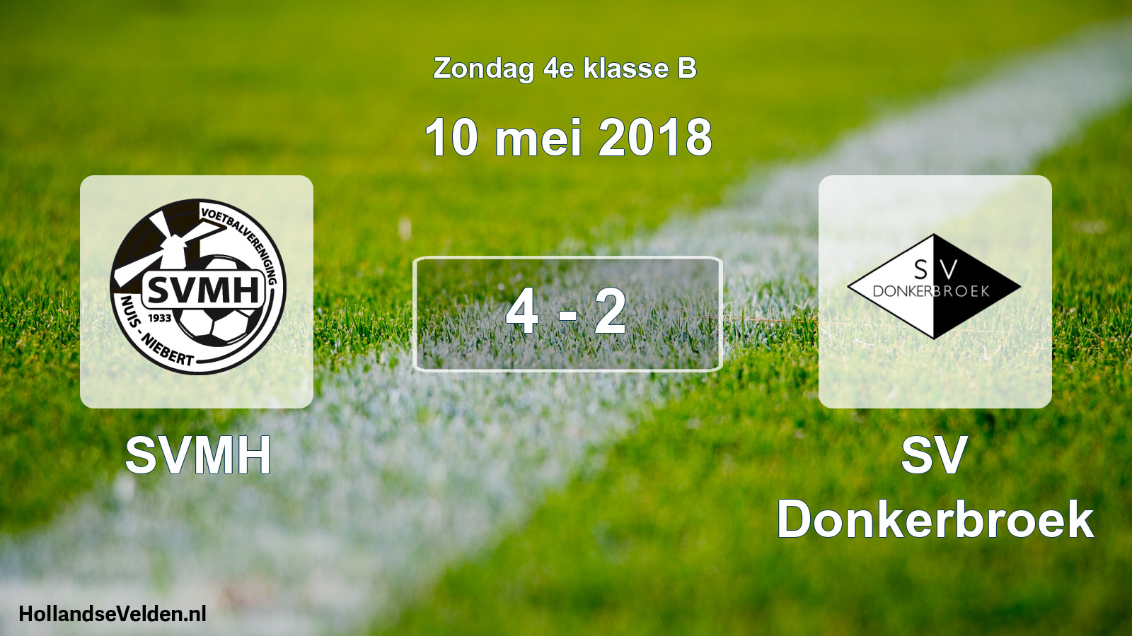 Total number of matches played: SVMH - SV Donkerbroek 4 - 2 (10 May 2018)