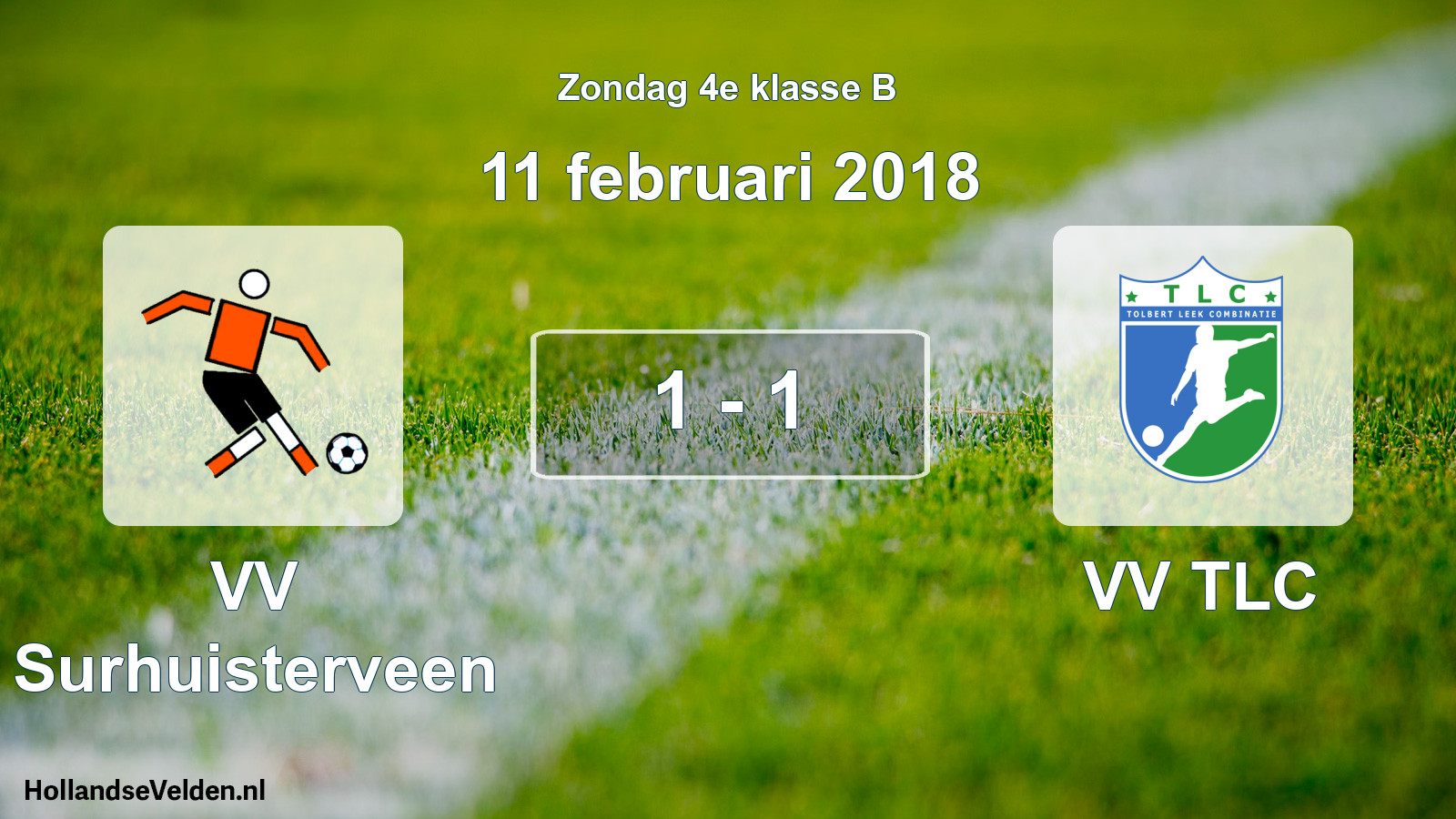 Total number of matches played: VV Surhuisterveen - VV TLC 1 - 1 (11 February 2018)