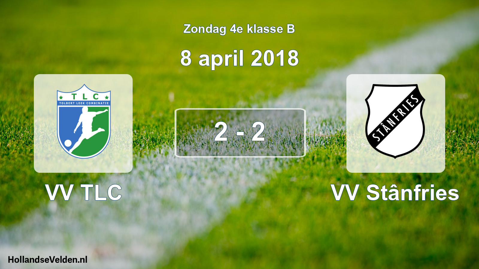 Total number of matches played: VV TLC - VV Stânfries 2 - 2 (8 April 2018)