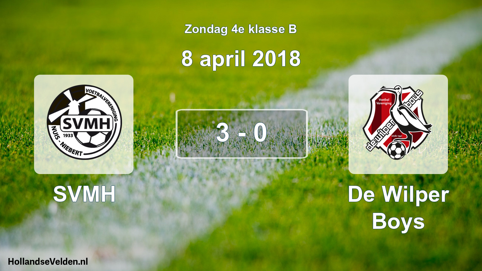 Total number of matches played: SVMH - De Wilper Boys 3 - 0 (8 April 2018)