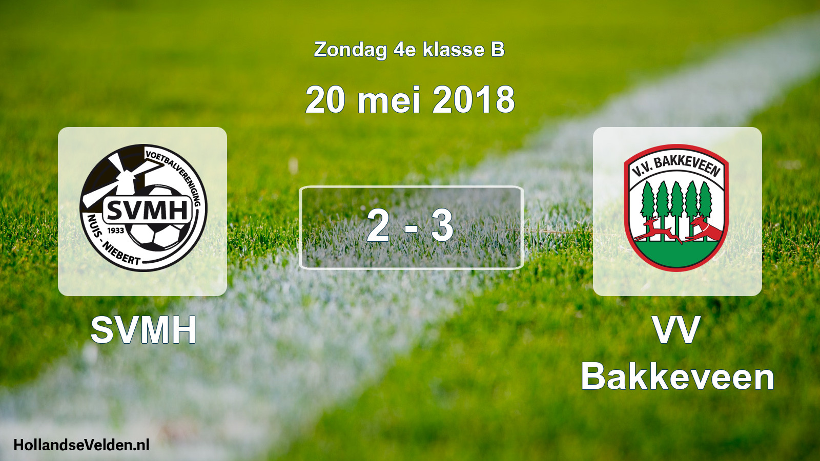 Total number of matches played: SVMH - VV Bakkeveen 2 - 3 (20 May 2018)