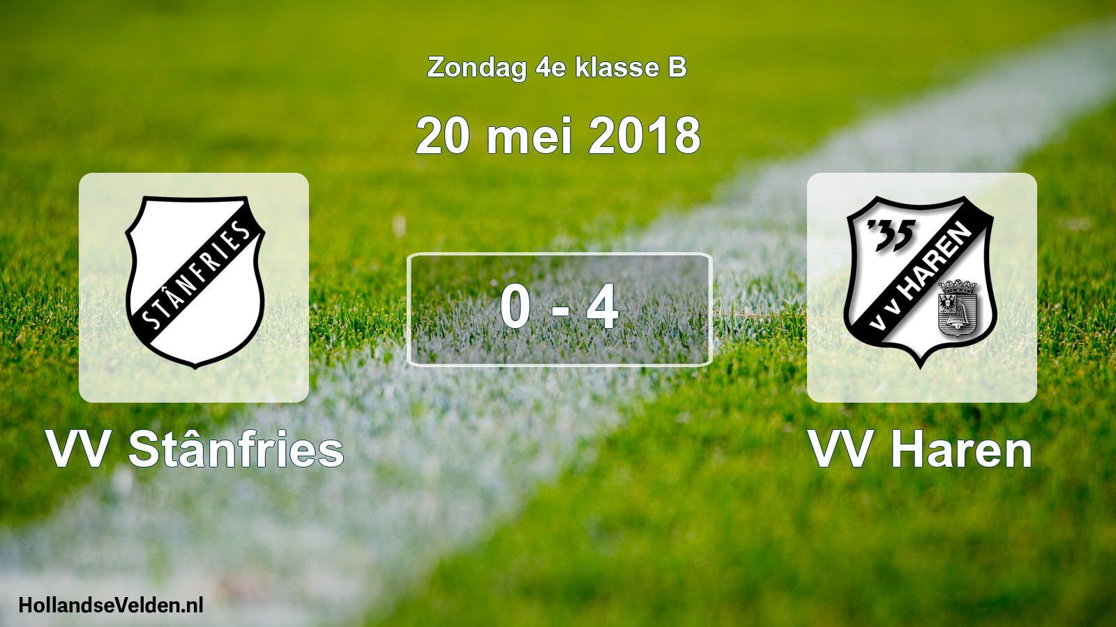 Total number of matches played: VV Stânfries - VV Haren 0 - 4 (20 May 2018)