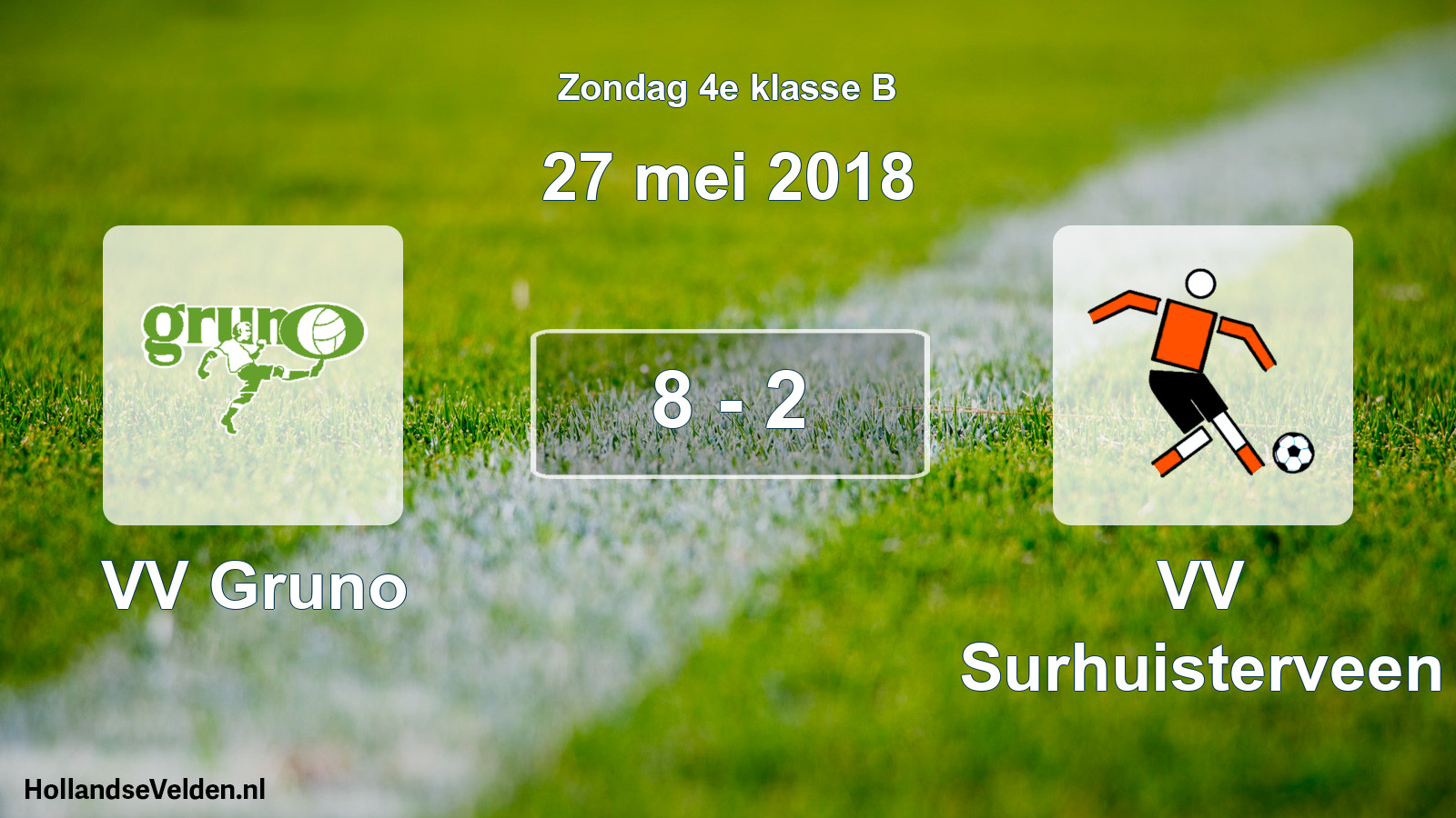 Total number of matches played: VV Gruno - VV Surhuisterveen 8 - 2 (27 May 2018)